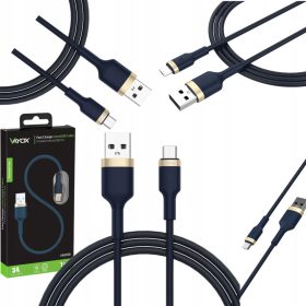  Cavo Vayox USB - microUSB tipo B 1 m, blu navy