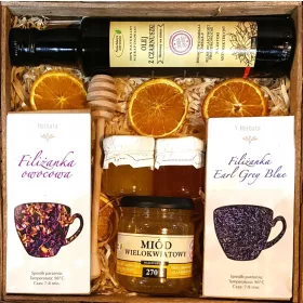  CESTINO REGALO MONDO TÈ OLIO MIELE CONF