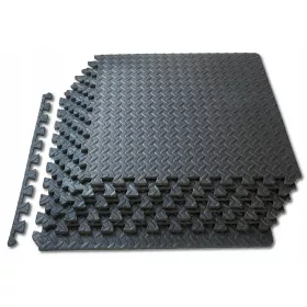    TAPPETO PROTETTIVO IN SCHIUMA PER PAVIMENTO, PUZZLE GARAGE, NERO, 6 PZ