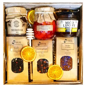  CESTINO REGALO REGALO MIELE TÈ LAMPONE LIMONI REGALO