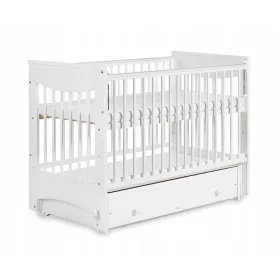    Letto in legno Klupś Mobili per bambini Luna 60 x 120 cm bianco