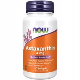   Astaxantina Naturale 4 mg di NOW Foods, 90 Capsule Softgel, Potente Antiossidante