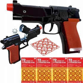    Pistola in metallo Trifox A-0283 con primer + 4× capsule a percussione Trifox Primer 8 colpi 9 anelli 72 colpi