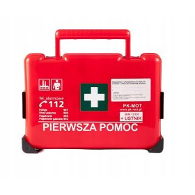 Kit di pronto soccorso con gancio da parete DIN 13157