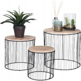  Tavolino Intesi Harp, rotondo, 29 x 29 x 28 cm, metallo