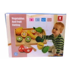  FRUTTA VERDURA IN LEGNO DA TAGLIO CON SET VELCRO