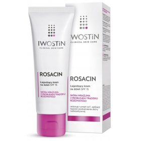   Crema Giorno Lenitiva Iwostin Rosacin SPF 15 per Pelle Sensibile con Acne Rosacea, 40ml