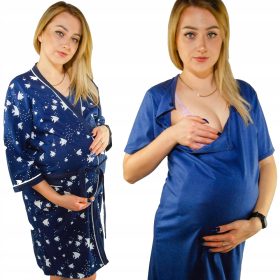  Camicia da notte premaman, multicolore, taglia L