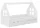  Letto in legno Toys House in legno 84 x 164 cm bianco
