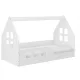  Letto in legno Toys House in legno 84 x 164 cm bianco