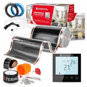    SET FOGLIE RISCALDANTI 12m², infrarossi, larghezza 50cm, 220W H1 NERO