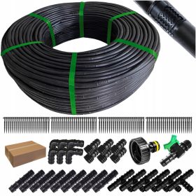  LINEA IRRIGAZIONE GOCCIOLANTE 100M+90pz. KIT IRRIGAZIONE
