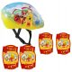 Casco da bicicletta Seven Winnie the Pooh universale + gomitiere e ginocchiere Disney Winnie the Pooh universali rosse