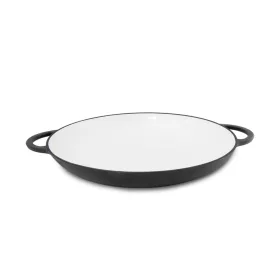  PADELLA GRIGLIA IN GHISA SMALTATA 38CM CON MANICI