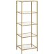  Scaffale Songmics Vasagle 40 cm x 124,5 cm x 30 cm oro