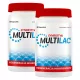 MULTILAC Synbiotico: Prebiotici e Probiotici in Capsule - Confezione Doppia da 50 Capsule