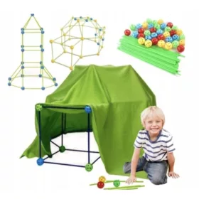  KIT DI COSTRUZIONE FORT BASE TENDA TUBO SFERE