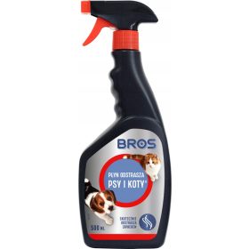    Bros repellente cane e gatto liquido 500 ml + GUANTI MONOUSO HDPE DABSTER.PL 2 pz