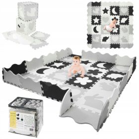    Tappetino educativo in schiuma puzzle grande 36 pezzi + borsa