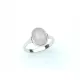  Anello in argento, pietra quarzo rosa, misure