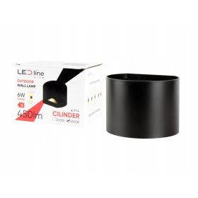    Lampada da parete da giardino LEDLine nera, sorgente LED integrata da 6 W