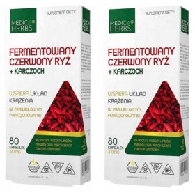   Integratore di Riso Rosso Fermentato e Carciofo Medica Herbs - 80 Capsule