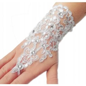  Guanti da comunione in pizzo bianco COMUNIONE DEC03