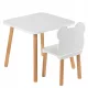  SET MOBILI PER BAMBINI, TAVOLO 50x50 E SEDIA BEAR