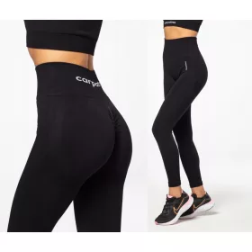 LEGGINGS CARPATREE FITNESS SENZA CUCITURE NERI - S