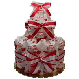    Torta Quasitorcik con dolci Raffaello per compleanno, onomastico, dolce regalo