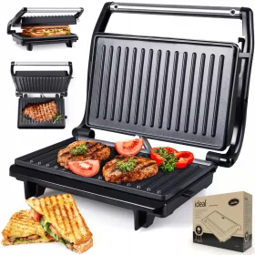    Griglia elettrica a contatto Ideal IK1701 argento/grigio 1500 W