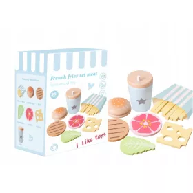  SET HAMBURGER GRANDE IN LEGNO PER FAST FOOD