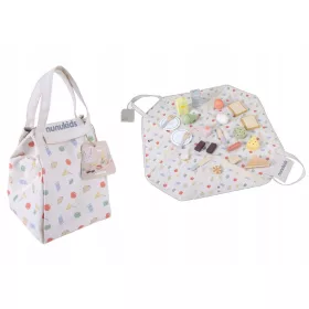  Set da picnic coperta con borsa per alimenti in legno