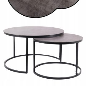    Tavolo Signal ATLANTA, rotondo, 80 x 80 x 45 cm, sfumature di grigio