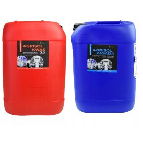 ACIDO E BASE 24kg AGRISOL DETERGENTE PER MACCHINE MUNGITRICI