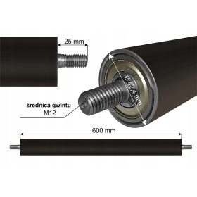 RULLI DI TRASPORTO RULLO ALIMENTATORE TRASPORTATORE 600