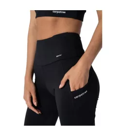  LEGGINGS SPORTIVI, NERO, CARPATREE A VITA ALTA - S