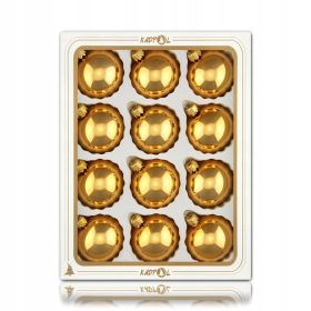    Palline per albero di Natale in vetro laccato oro da 6 cm/12 pezzi