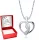  Catena a cuore in argento 925 con incisione a cuore