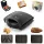  Grill elettrico a contatto PIASTRE INTERCAMBIABILI 3in1 SI FERRO PER WAFFLE TOSTER GRILL 3in1 nero 700 W