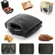  Grill elettrico a contatto PIASTRE INTERCAMBIABILI 3in1 SI FERRO PER WAFFLE TOSTER GRILL 3in1 nero 700 W
