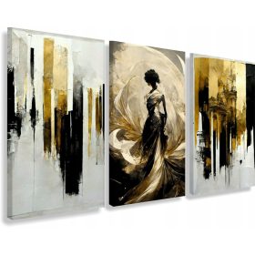 Trittico Moderno su Tela 120x60cm - Stile Unico e Ecologico