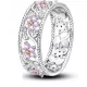  MD anello solido fiori pietre 18 | S925