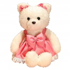    Peluche, morbido orsetto di peluche con vestito, 34 cm, colori