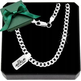    CATENA PANCER ELEGANTE DA UOMO IN ARGENTO 55cm PER LUI ARGENTO 925