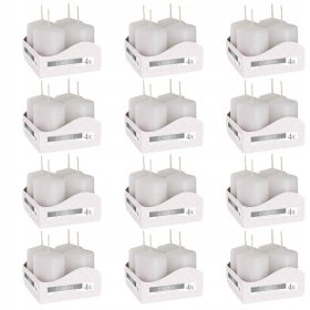    Candela tradizionale in paraffina senza / inodore Aura 4 pz.