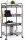  SOLID MOBILE Scaffale da cucina Tavolo su ruote Carrello con ripiano con chiusura