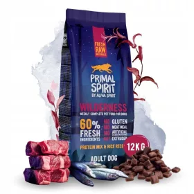    Primal Spirit 60% Wilderness alimento secco, mix di sapori, 1 kg