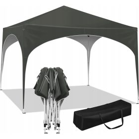  PADIGLIONE GIARDINO UV 50+ Pop-Up PE grigio 3x3x2,5