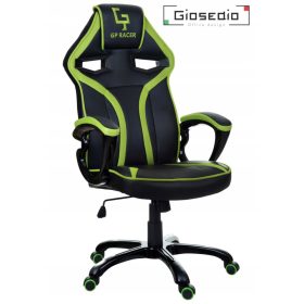  Sedia da gaming Giosedio GPR047, pelle artificiale, nera